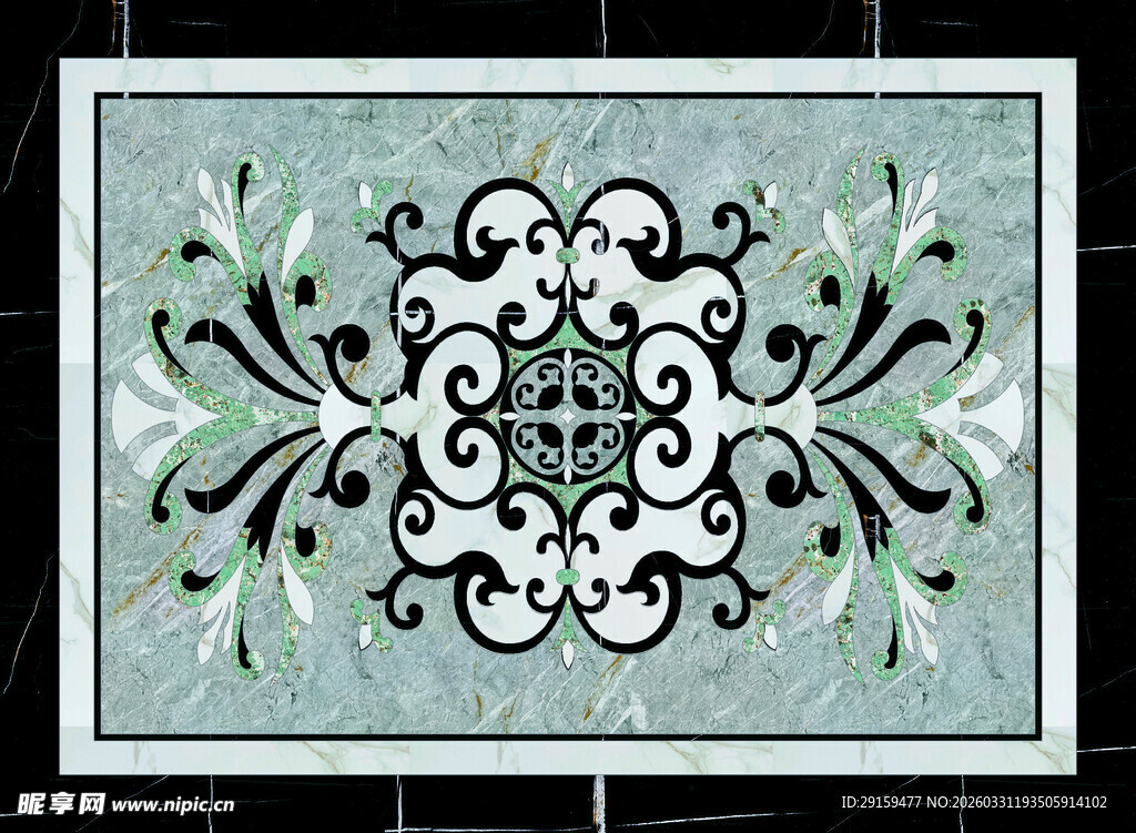 精致花纹瓷砖图案设计