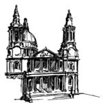 建筑简约线条矢量