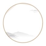 圆形中式山水边框背景