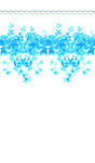 蓝色雪花图案装饰元素