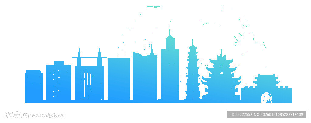衢州特色地标建筑剪影矢量免抠