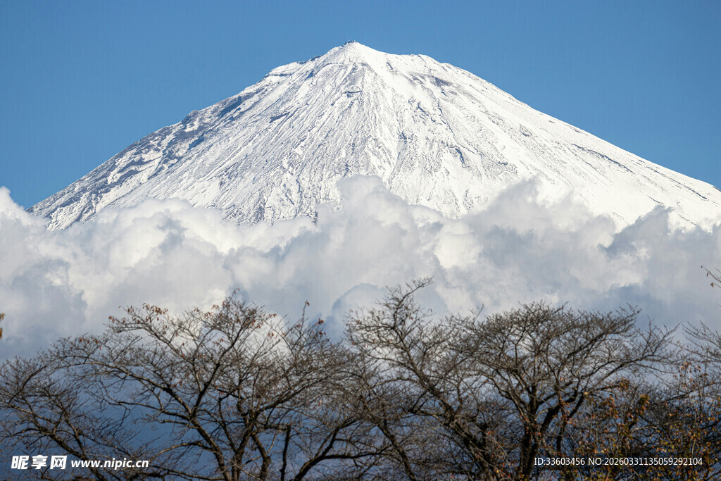 巍峨雪山现于天际