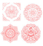 粉色中式传统花纹图案集