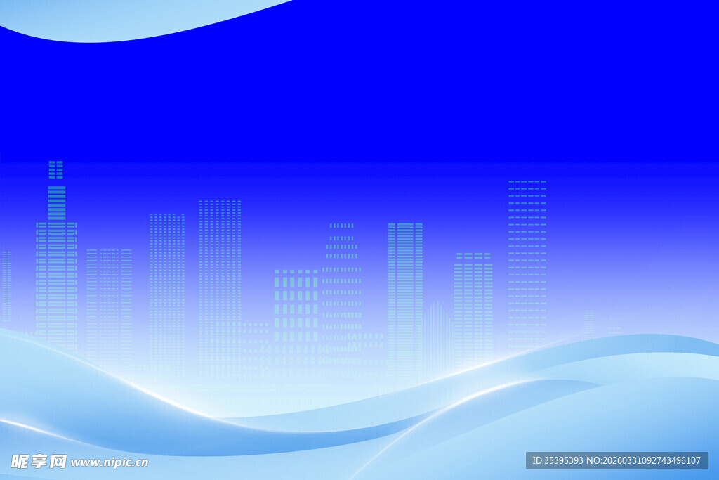 蓝色渐变科技风背景图