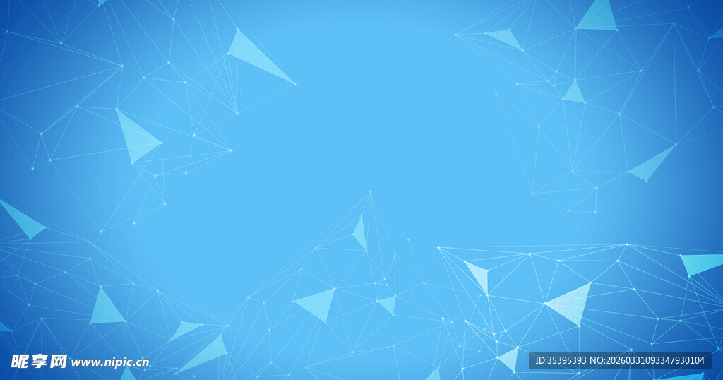 蓝色渐变三角背景图案