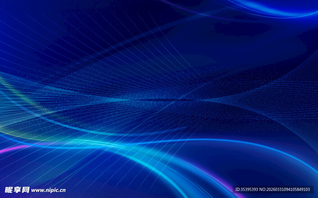 蓝色动感光线背景图