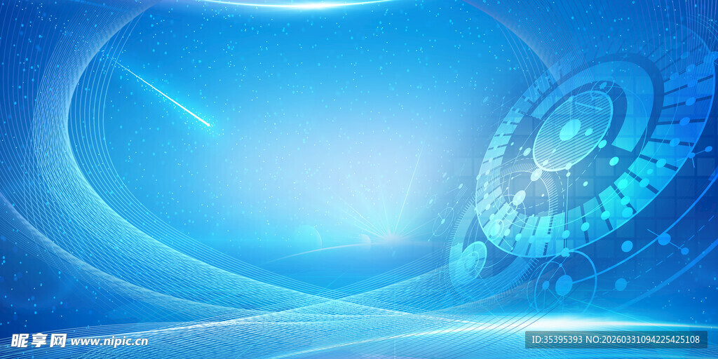 蓝色科技风抽象背景图