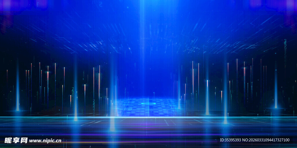 梦幻炫彩舞台灯光背景