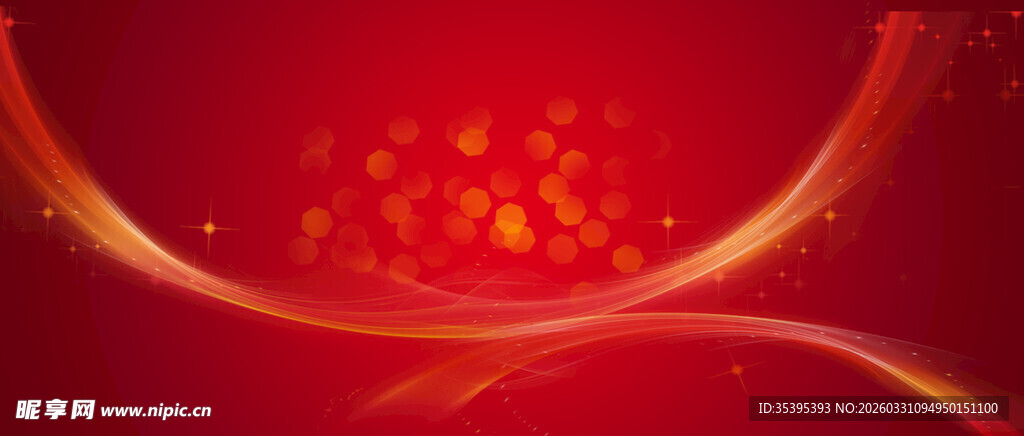 红色动感线条背景图