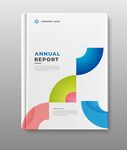 彩色几何图案年度报告封面
