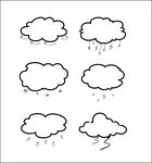 云朵天气图标集合