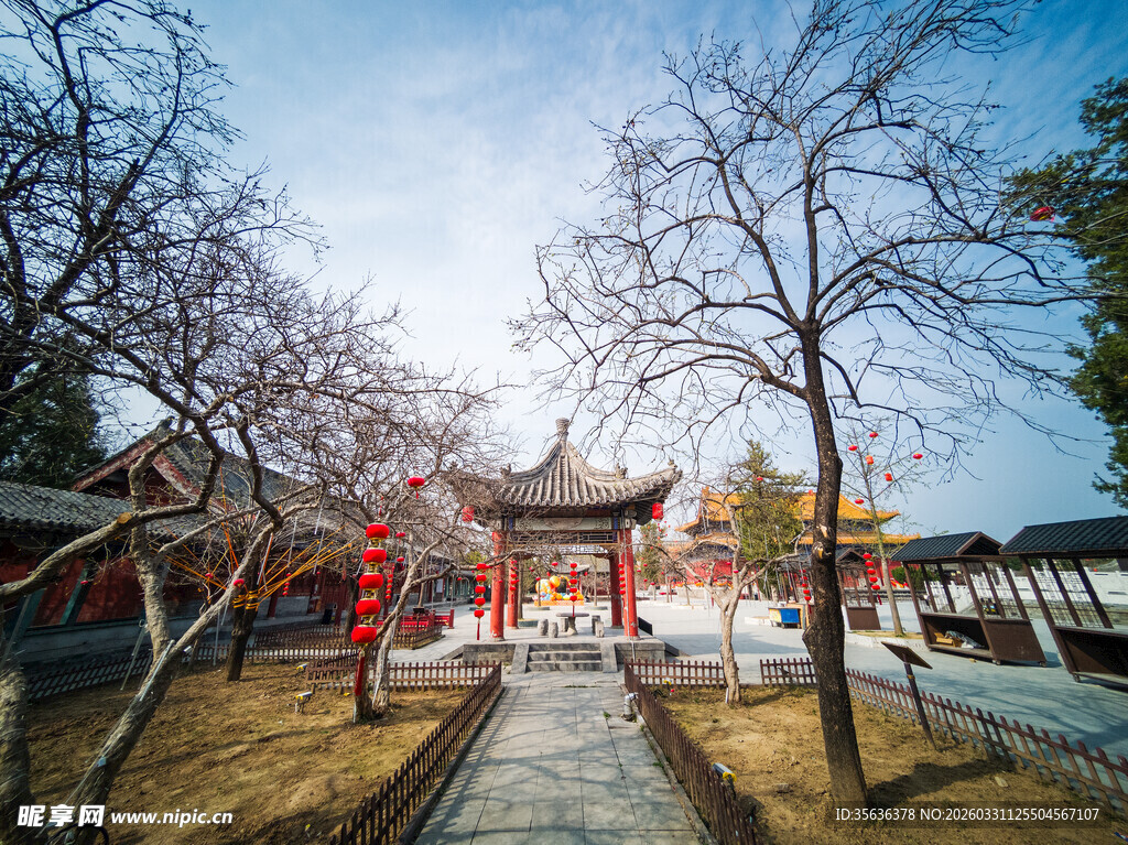 鹿邑老君台古雅中式园林景致