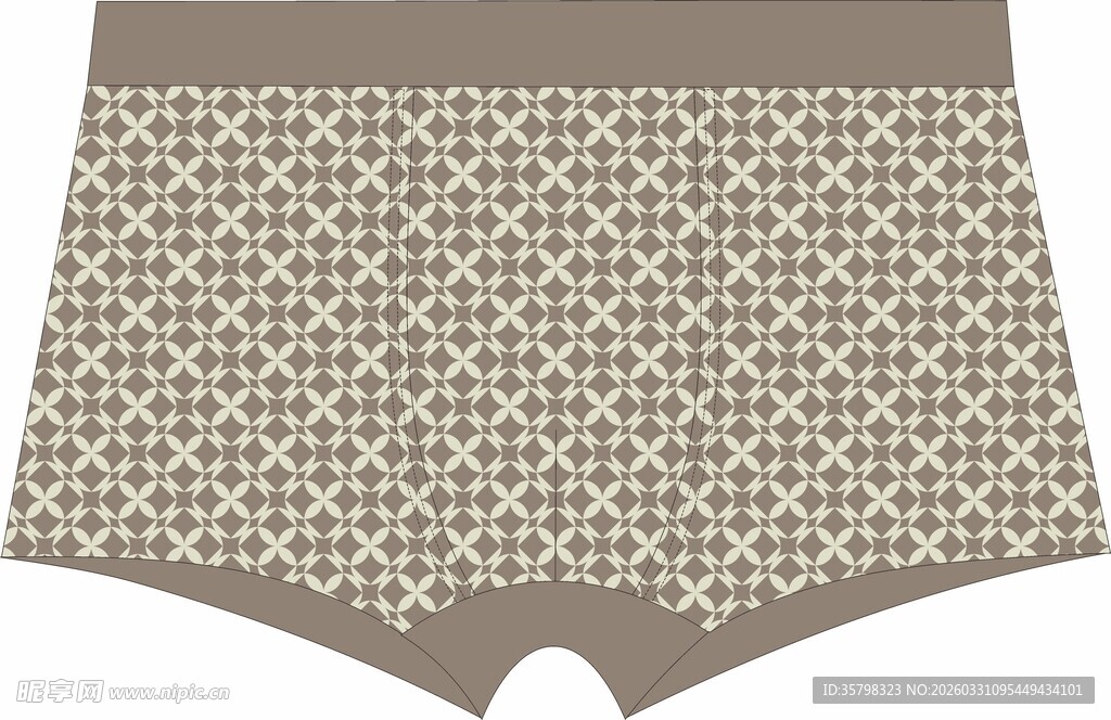 简约花纹男士内裤