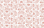 粉色几何太阳花纹图案