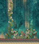 复古风花卉纹理装饰图案