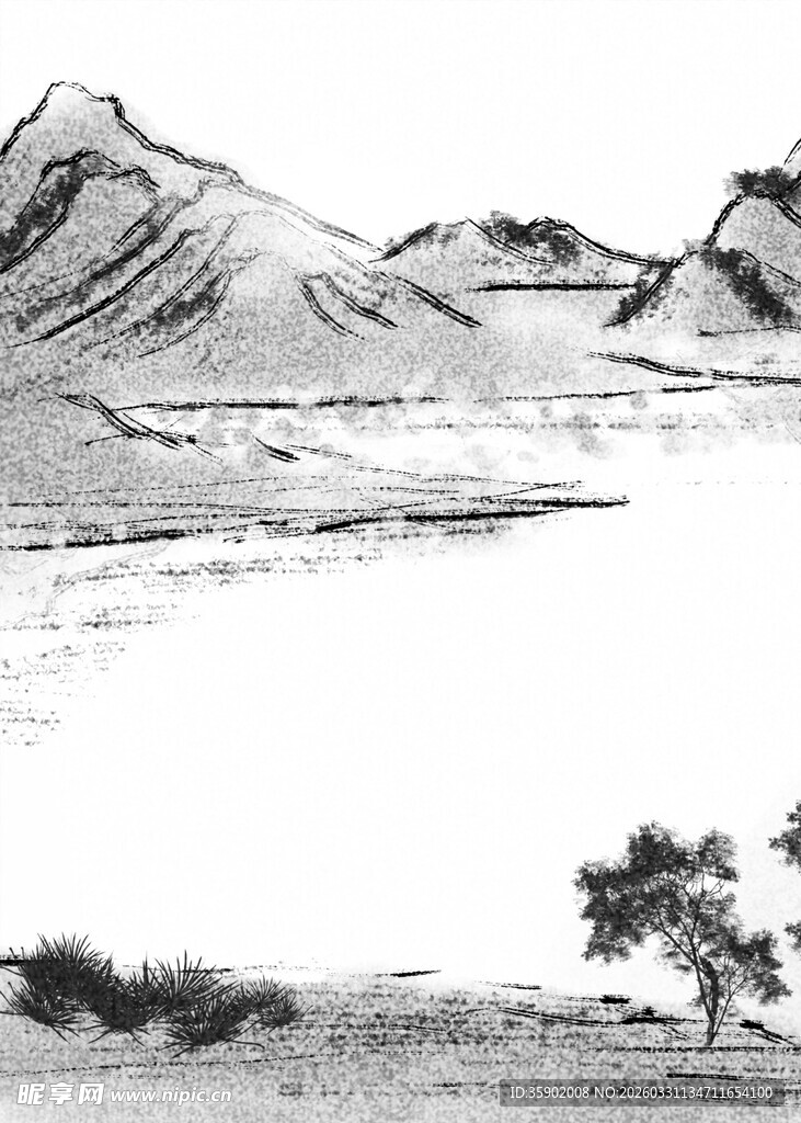 水墨山水风景