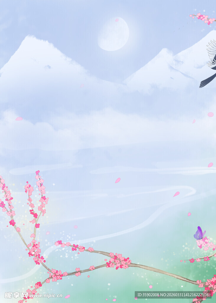 春日山水花鸟唯美图景