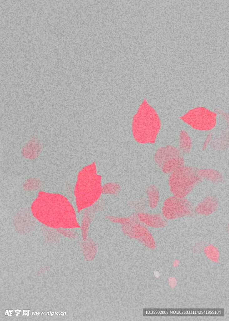 粉色花瓣散落画面