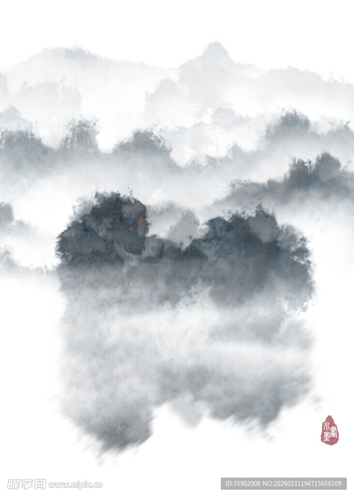 水墨山水意境图