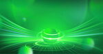绿色科技感球体光束背景