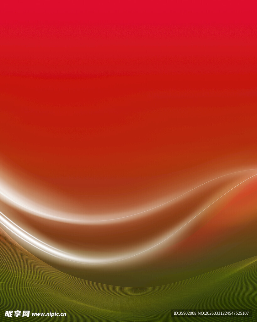 红色渐变动感波浪背景
