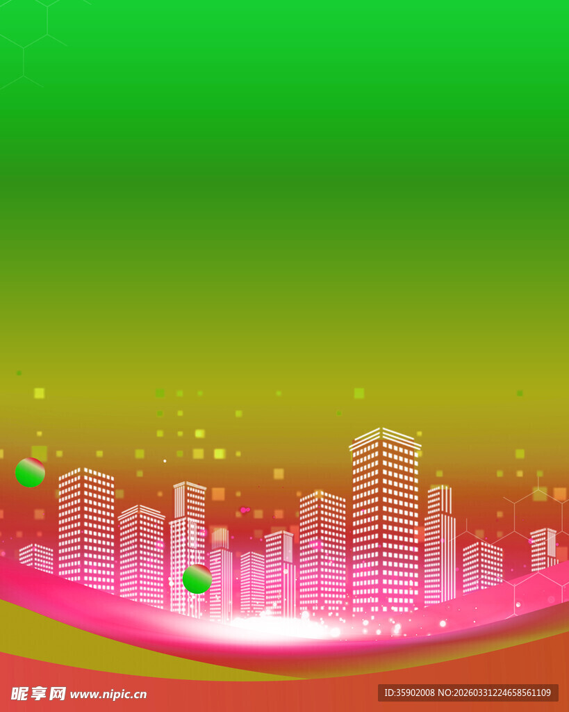 城市霓虹幻彩背景图