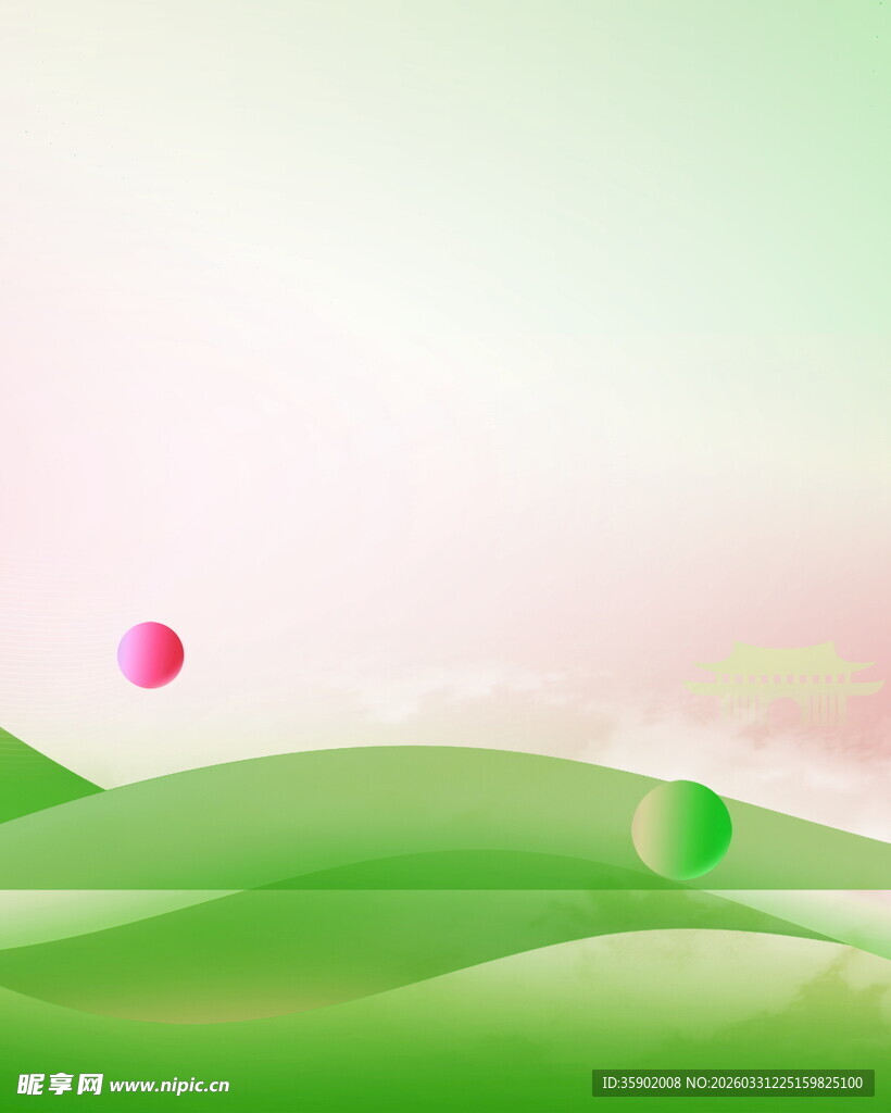 清新绿色梦幻背景画面