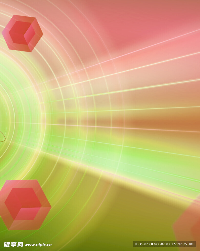 炫彩六边形动感背景图