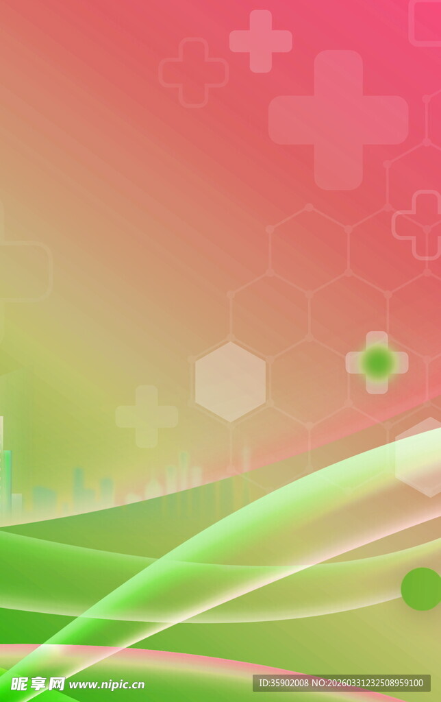 梦幻渐变医疗主题背景图