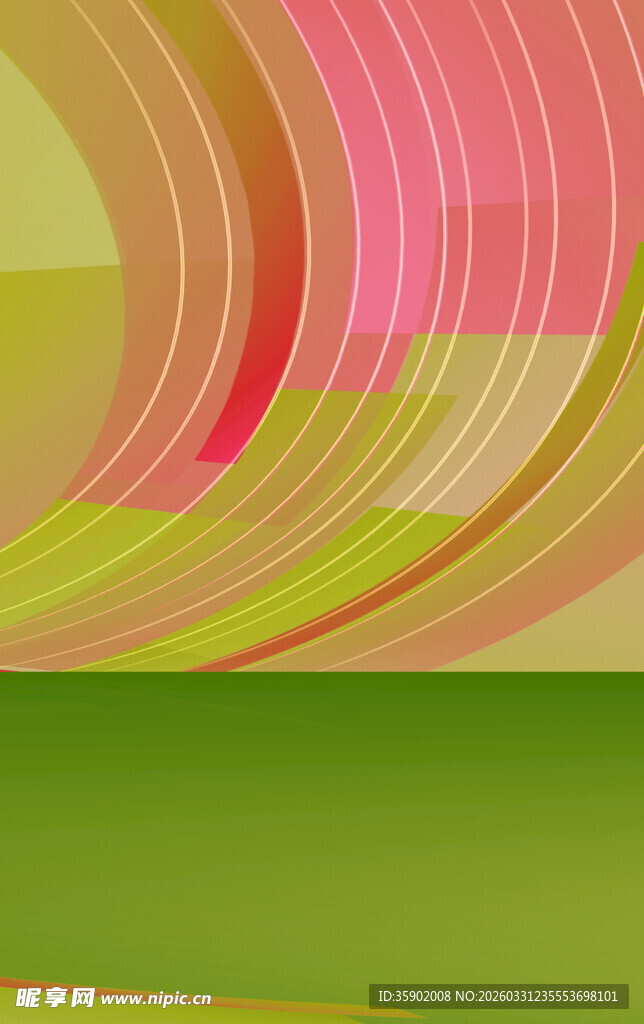 多彩渐变弧形背景图案