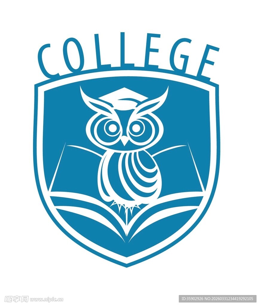 学院猫头鹰标志设计