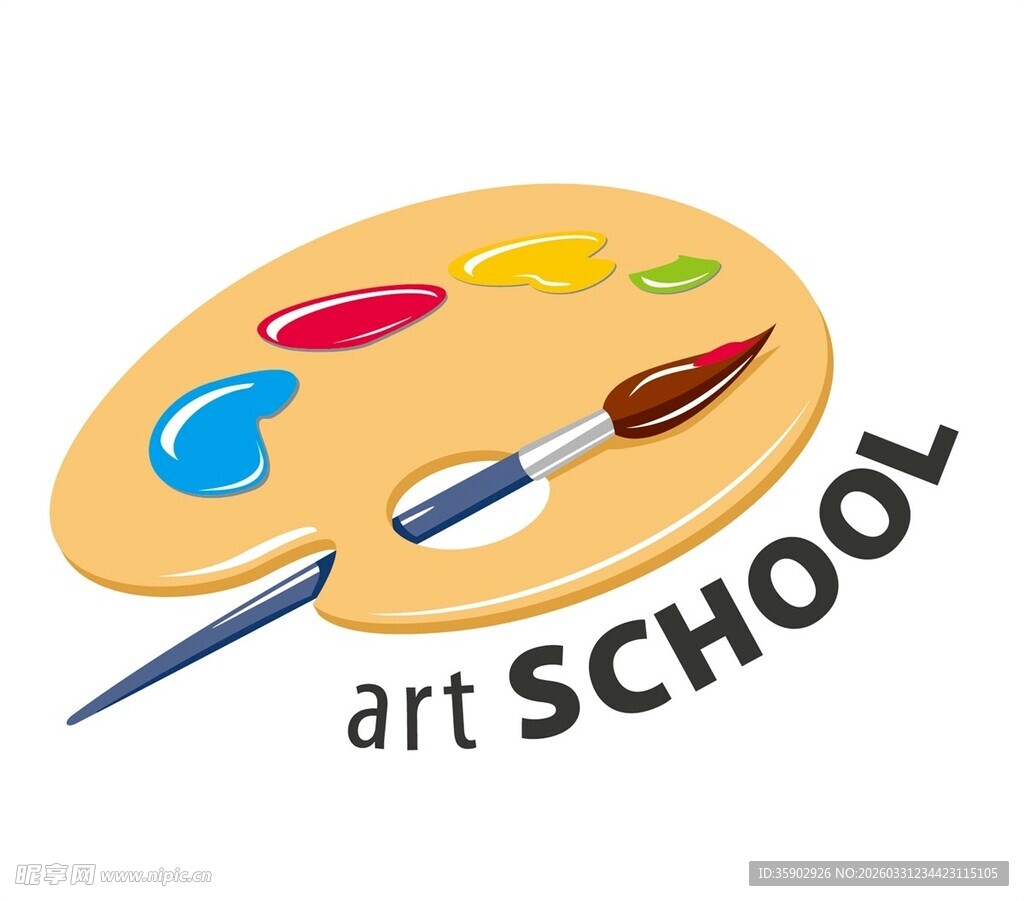 艺术学校调色板图标