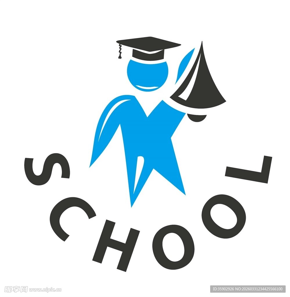 学校教育创意标志设计
