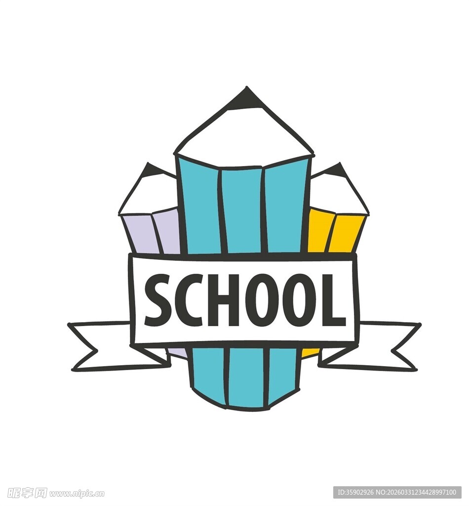 学校主题简约创意图标