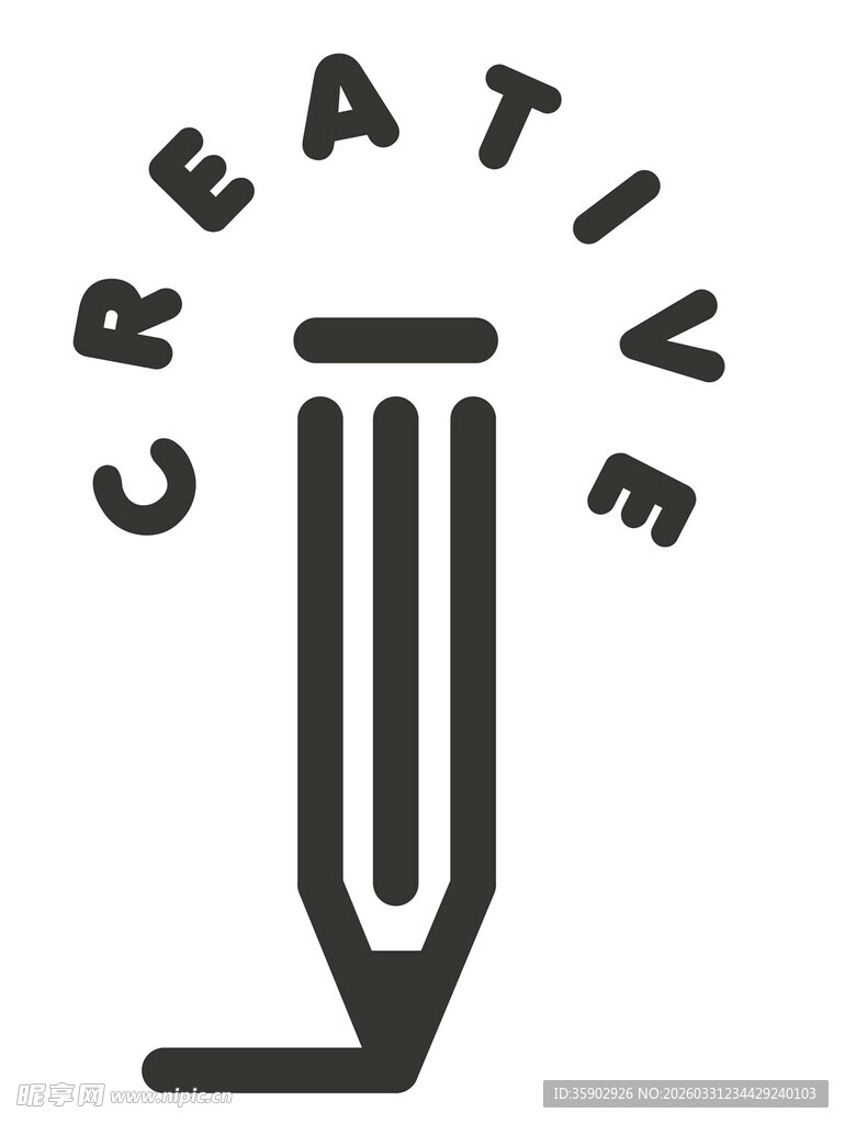 创意铅笔标志设计