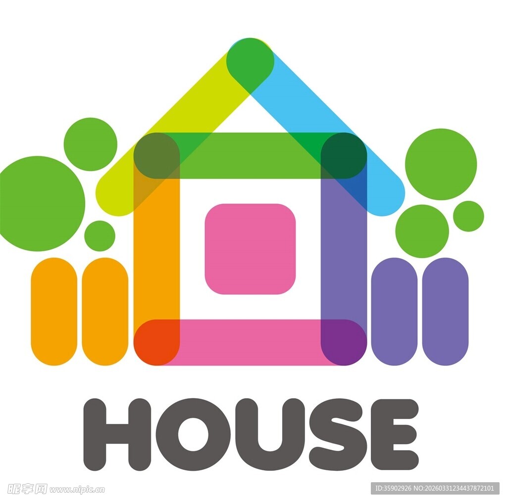 多彩房屋图标