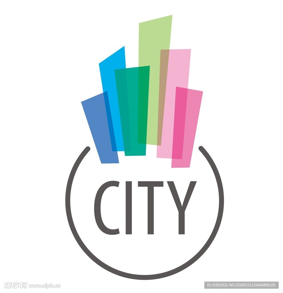 多彩城市标志设计