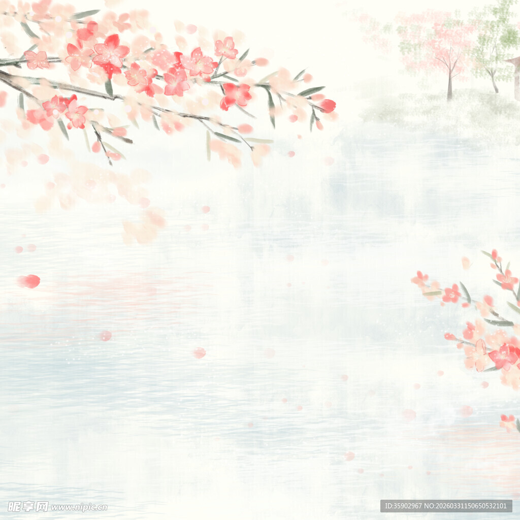 春日烂漫樱花景致