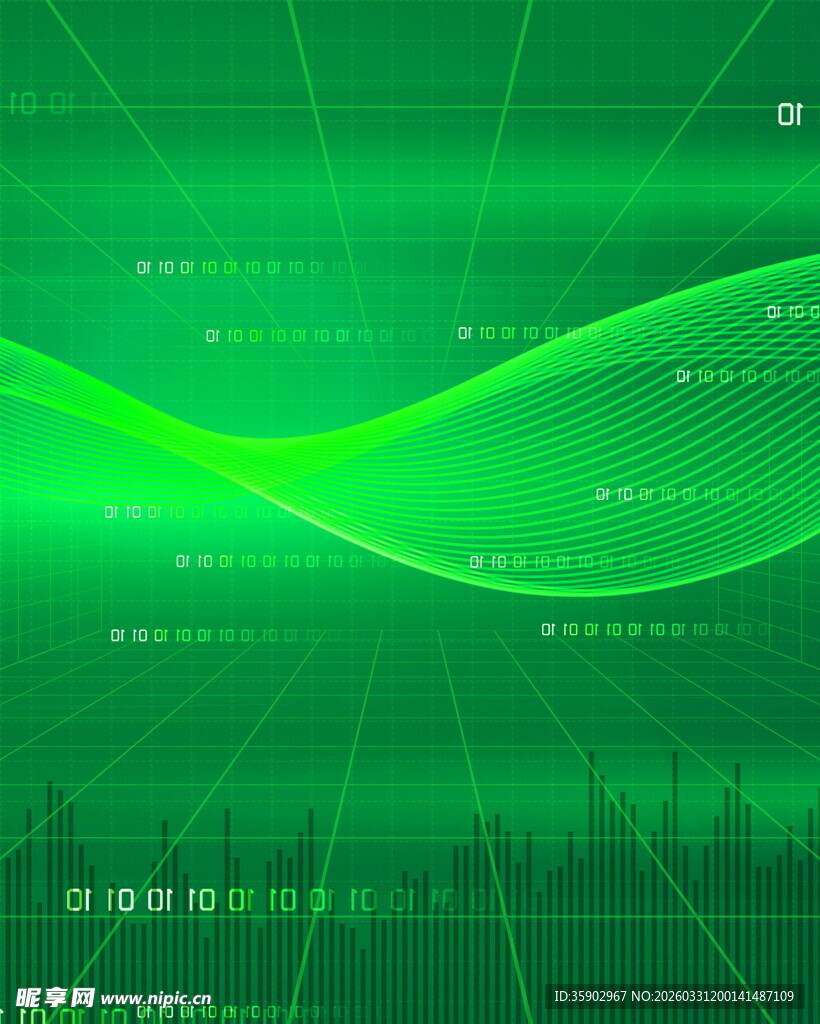 绿色科技感矢量背景图案
