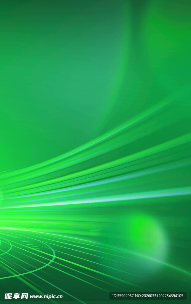 绿色动感光线抽象背景图