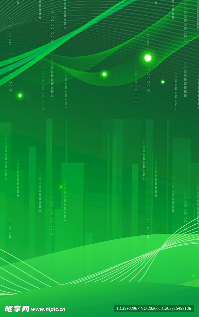 绿色动感线条抽象背景图