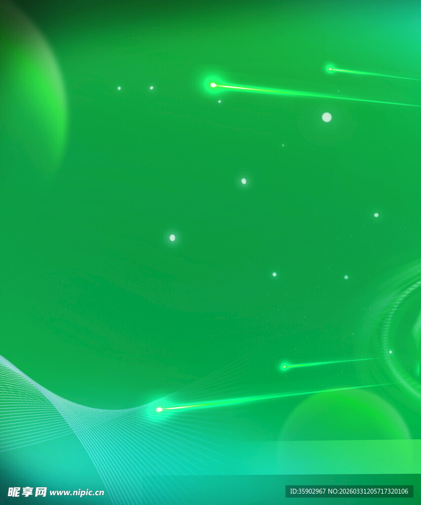 梦幻绿色科技感背景画面