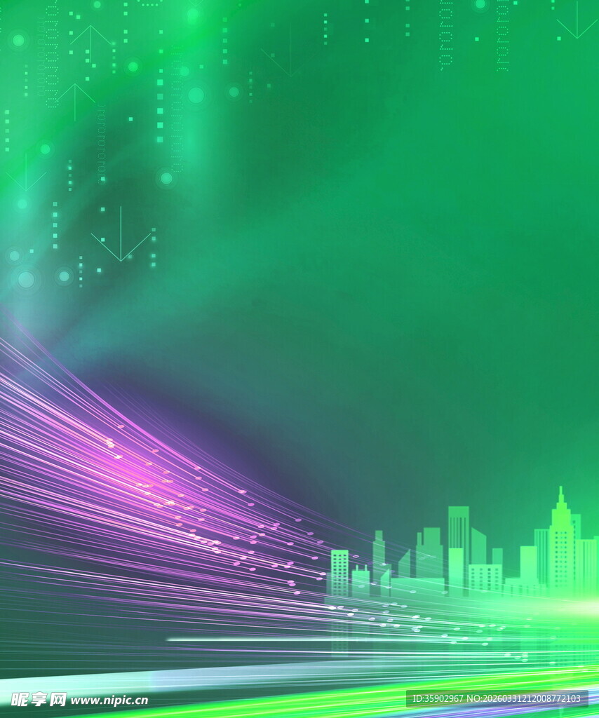 梦幻霓虹都市夜景