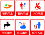 节约用水等环保行为图标