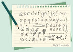 手绘风 英文字母