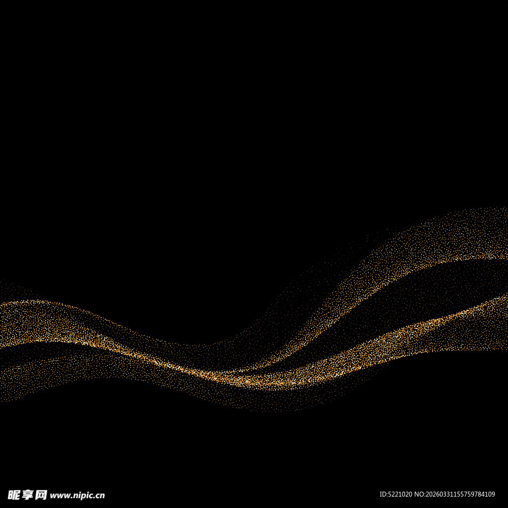 金色流动线条