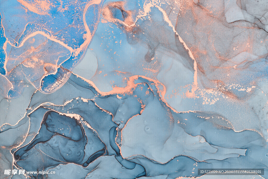 梦幻蓝粉交织大理石纹理
