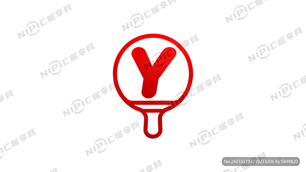 Y做成乒乓球标志