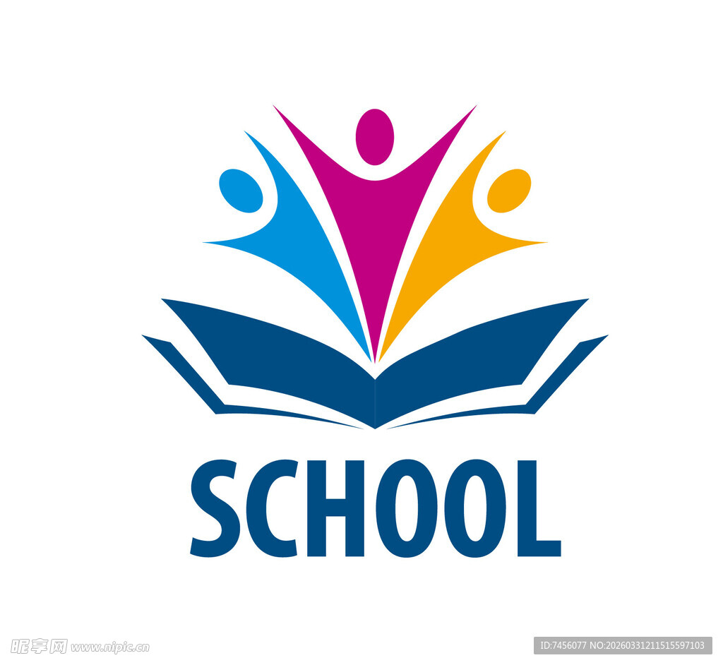 多彩校园标志形象