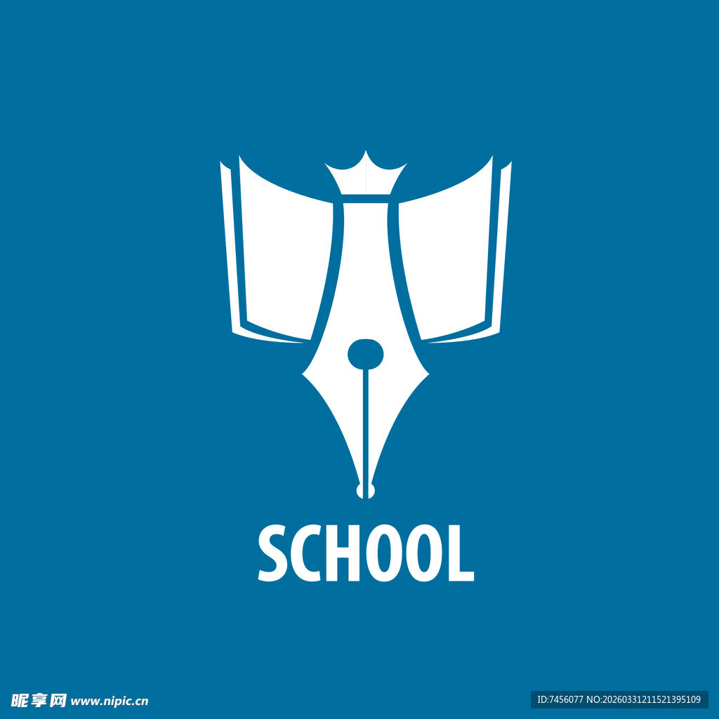 学校主题简约创意标志